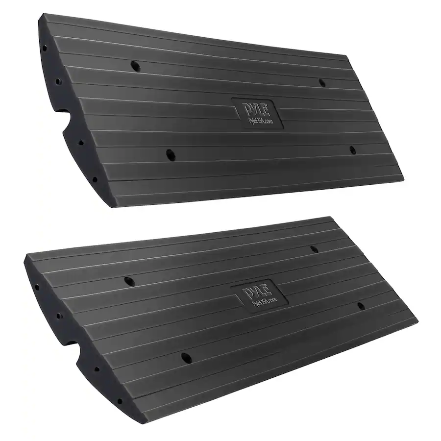 Pyle 4ft Rubber Curb Ramp – Heavy Duty Ramp for Cars, Trucks, Scooters ...
