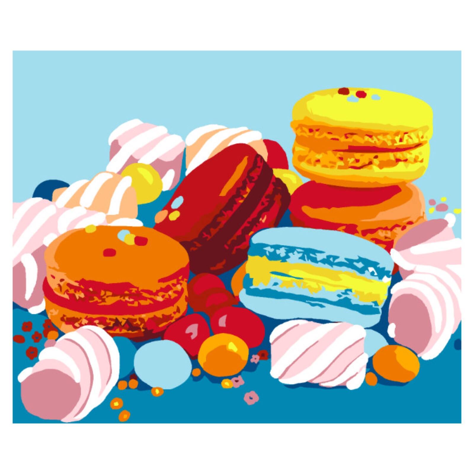 Angle. Artwille - Artwille Paint By Number Kit Sweet Macaroons.