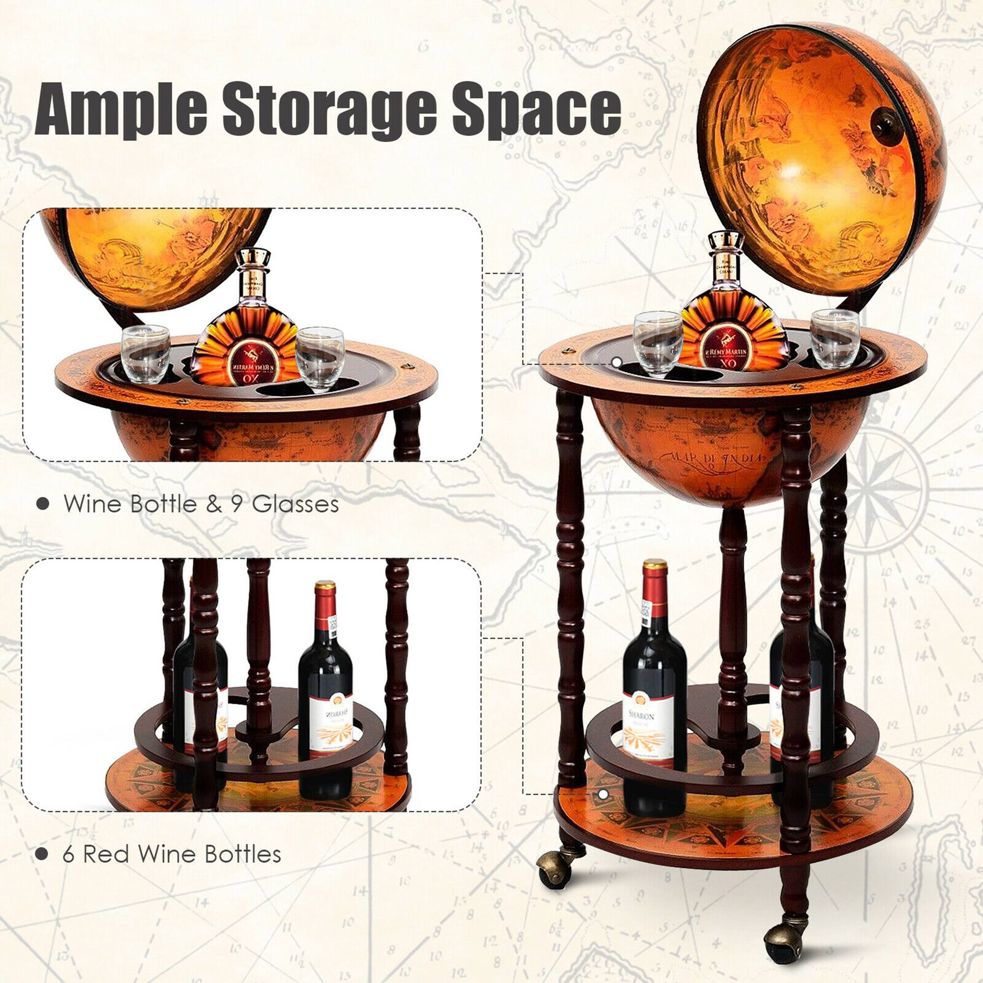 Ample Storage Space

- Wine Bottle & 9 Glasses
- 6 Red Wine Bottles