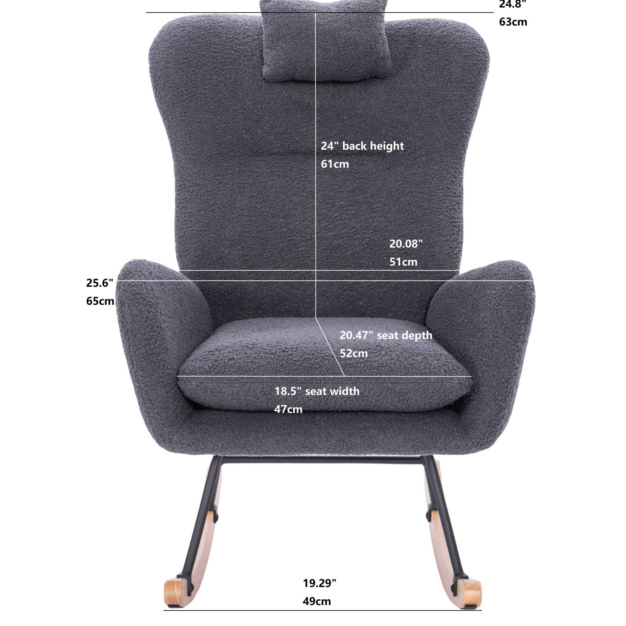 24.8" 63cm  
24" back height 61cm  
20.08" 51cm  
25.6" 65cm  
20.47" seat depth 52cm  
18.5" seat width 47cm  
19.29" 49cm