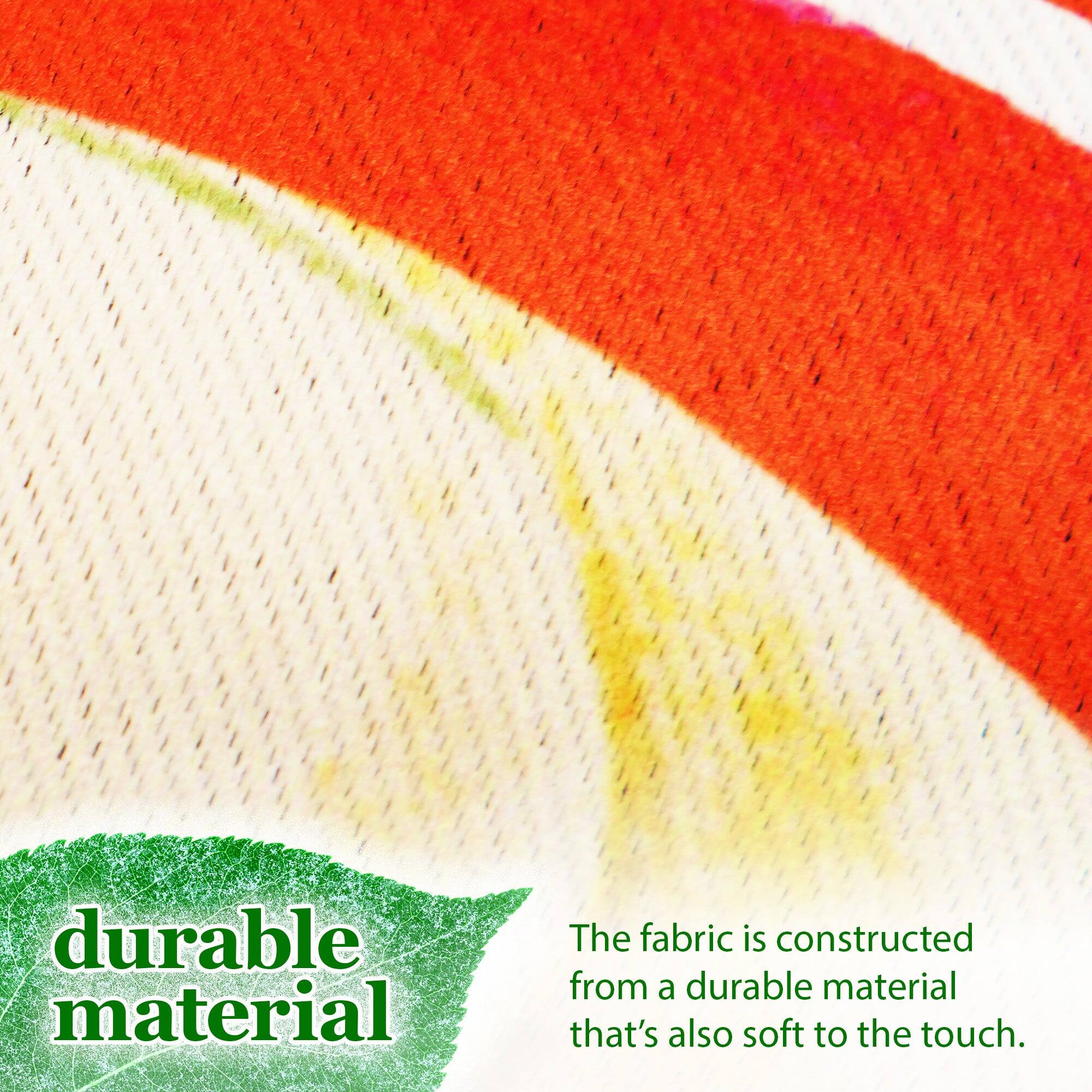 The fabric is constructed from a durable material that's also soft to the touch.
