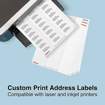 Custom Print Address Labels  
Compatible with laser and inkjet printers