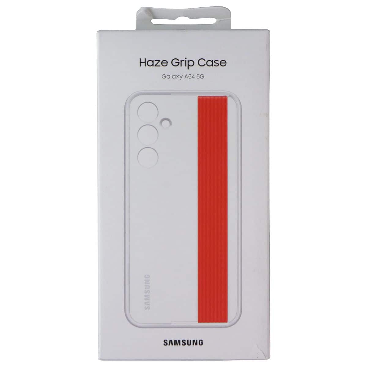 Samsung - Official Haze Grip Case for Galaxy A54 5G - White/Orange - Multicolor