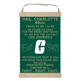 Jardine - Charlotte 49ers 12'' x 20'' Fight Song Banner Sign - Green