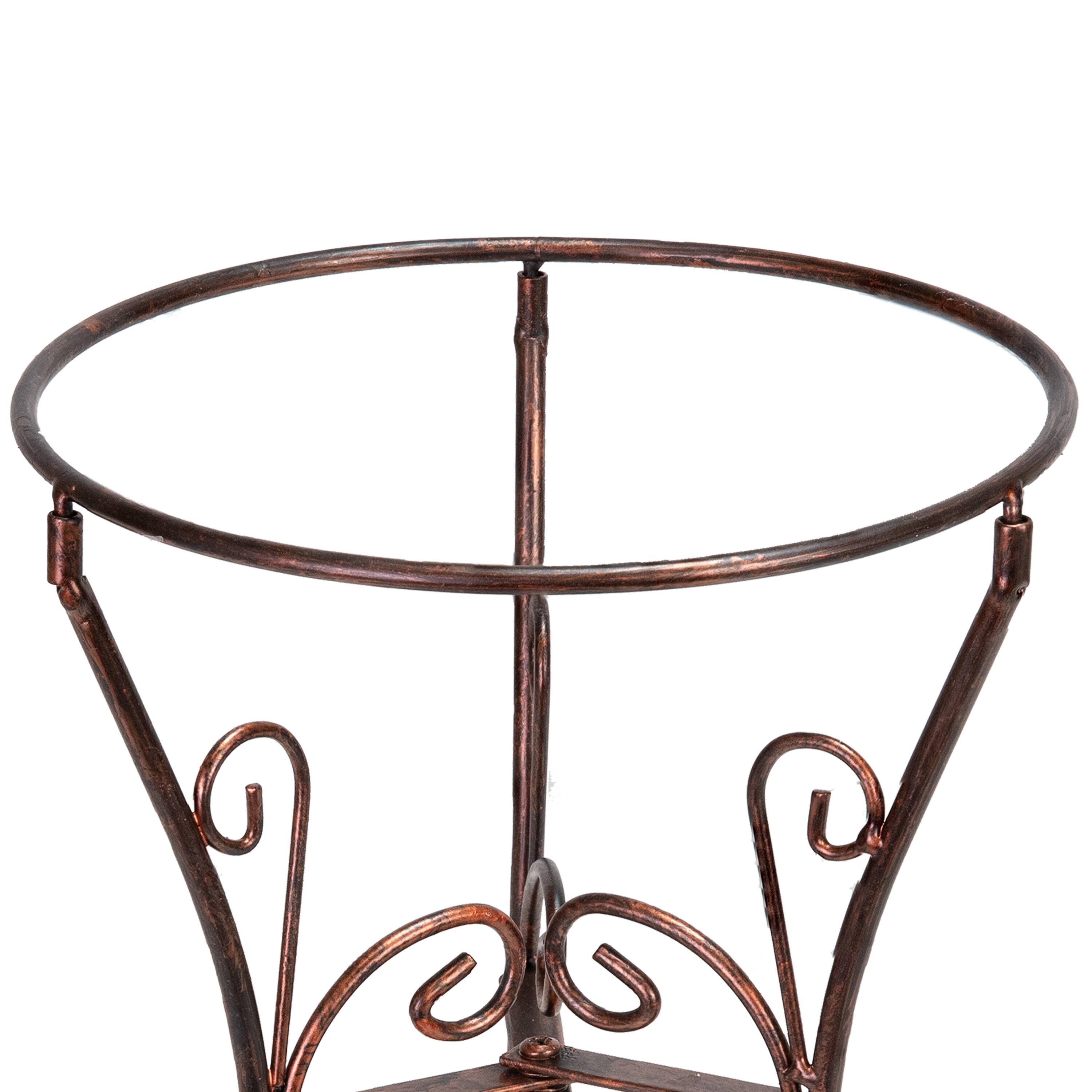 Alt View 7. Sunnydaze - Decorative Scroll Steel Outdoor Gazing Globe Stand - Bronze.