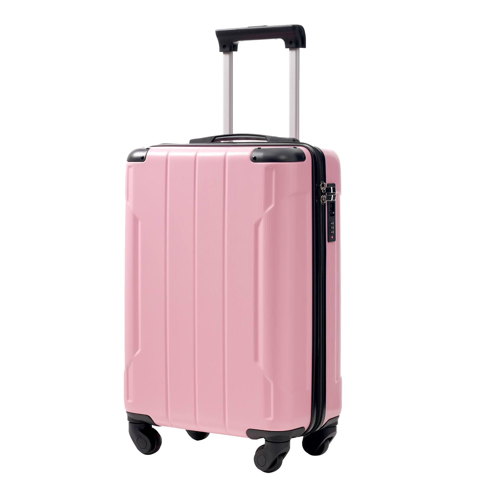 Alt View 4. ELEMENT ACE - 20-Inch Hardshell Carry-On Luggage, Lightweight ABS Suitcase with Spinner Wheels & TSA Lock - Pink.