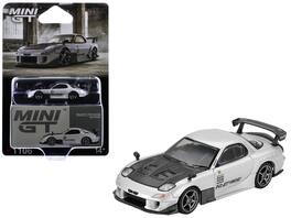 True Scale Miniatures - Mazda RX-7 RE-Amemiya Silver Metallic with Matt Black Hood Limited Edition 1/64 Diecast Model Car by Mini GT