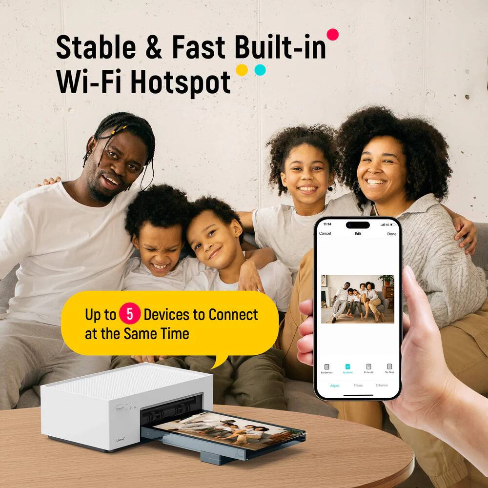 Stable & Fast Built-in Wi-Fi Hotspot

Up to 5 Devices to Connect at the Same Time