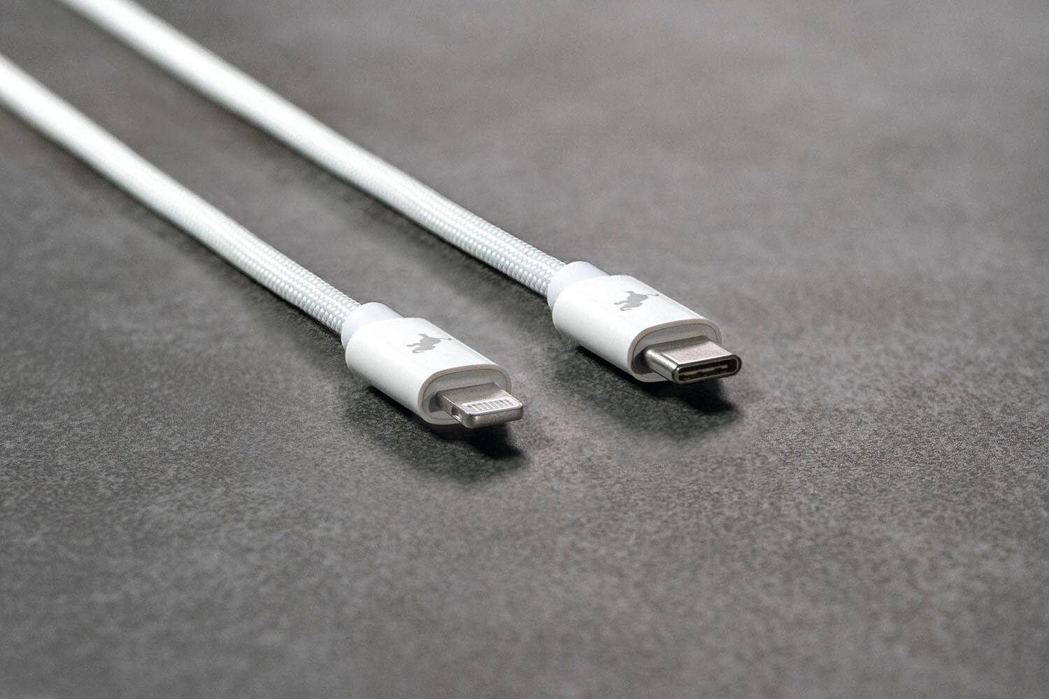 Alt View 7. Nimble - Powerknit USB-C to Lightning Cable 2M/6.5 FT MFi Certified Fast Charging for iPhone 14–6, iPad & AirPods, Durable Cord - White.