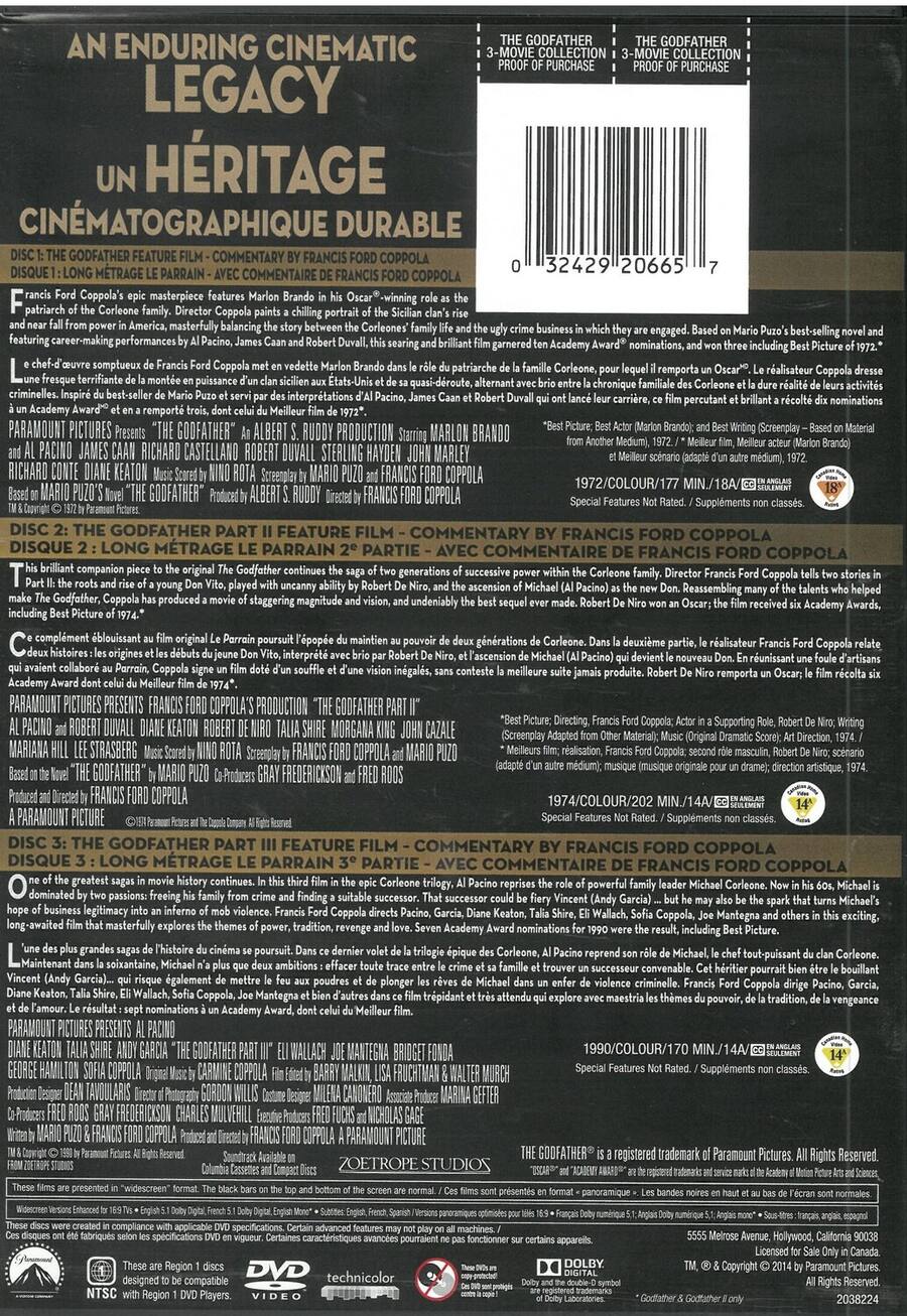The Godfather: Movie Collection DVD Best Buy