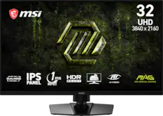 msi MAG 32 UHD 3840 x 2160 1ms HDR READY IPS PANEL AI-VISION MPRT 4K 144Hz DUAL MODE FHD 288Hz