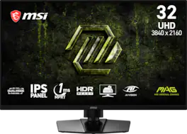 MSI - MAG 321UPD E14 31.5" UHD Dual Frew (UHD: 144Hz/FHD:288 Hz)1ms FreeSync Premium Gaming Monitor HDR Ready (DP, HDMI) - Metallic Black