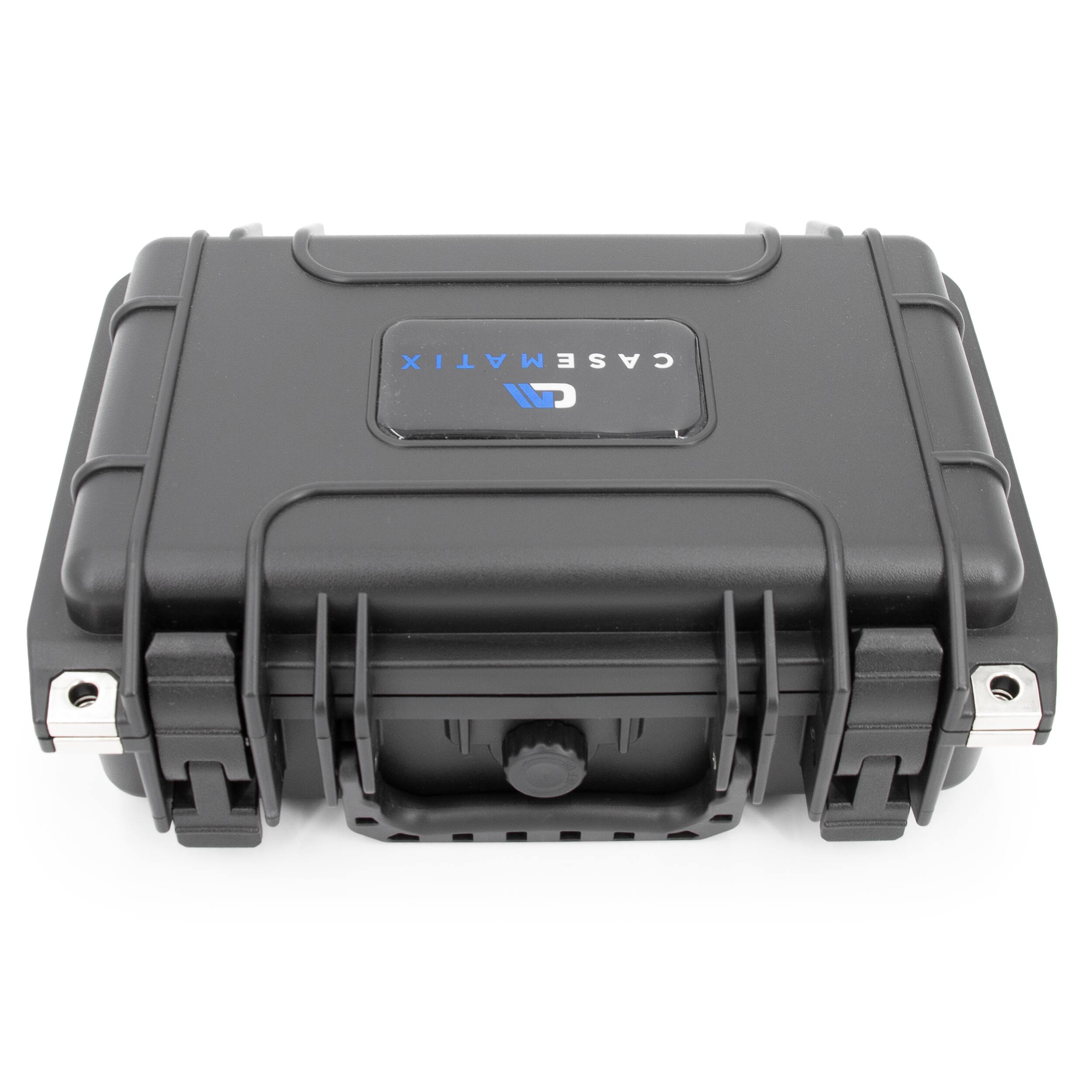 Alt View 5. CASEMATIX - Waterproof Hard Case fits Zoom PodTrak P4next Podcast Recorder – Customizable Foam Travel Case for Podcasting Interface.