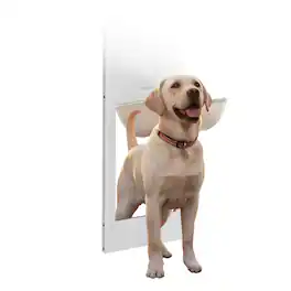 VEVOR - Dog Door for Sliding Glass Door, 75 7/8"-80 11/16" Adjustable Height Doggy Door for Sliding Doors