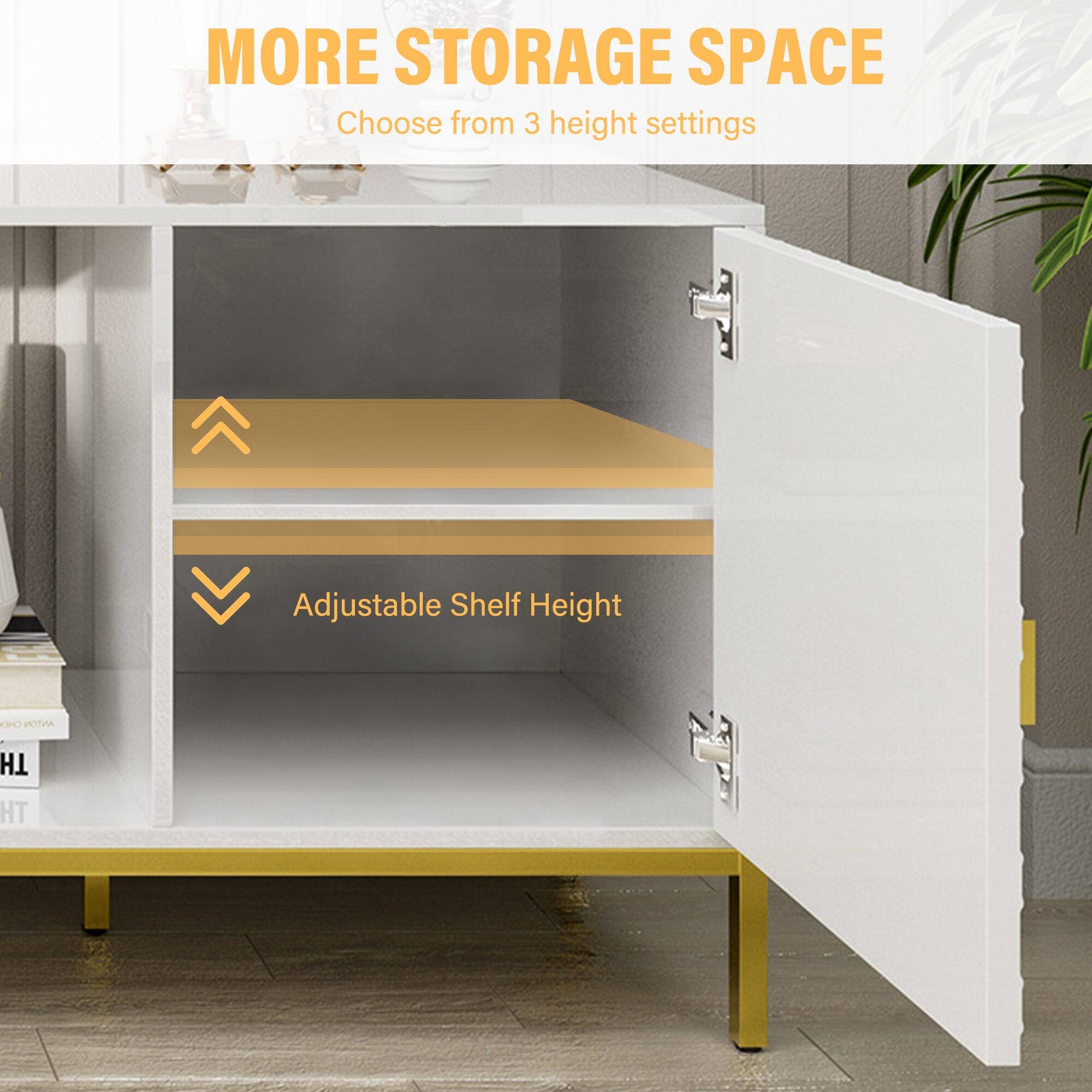 MORE STORAGE SPACE  
Choose from 3 height settings  
Adjustable Shelf Height