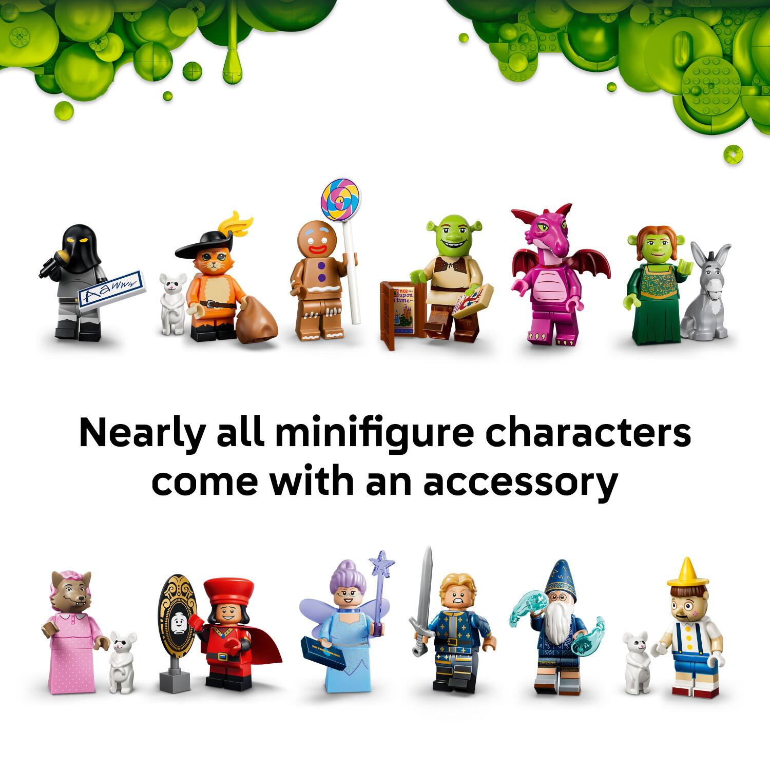 Nearly all minifigure characters come with an accessory