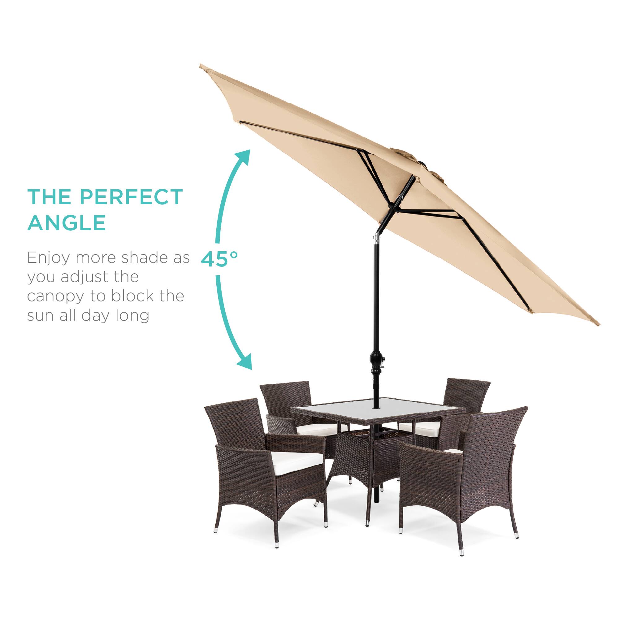 THE PERFECT ANGLE

Enjoy more shade as you adjust the canopy to block the sun all day long

45°