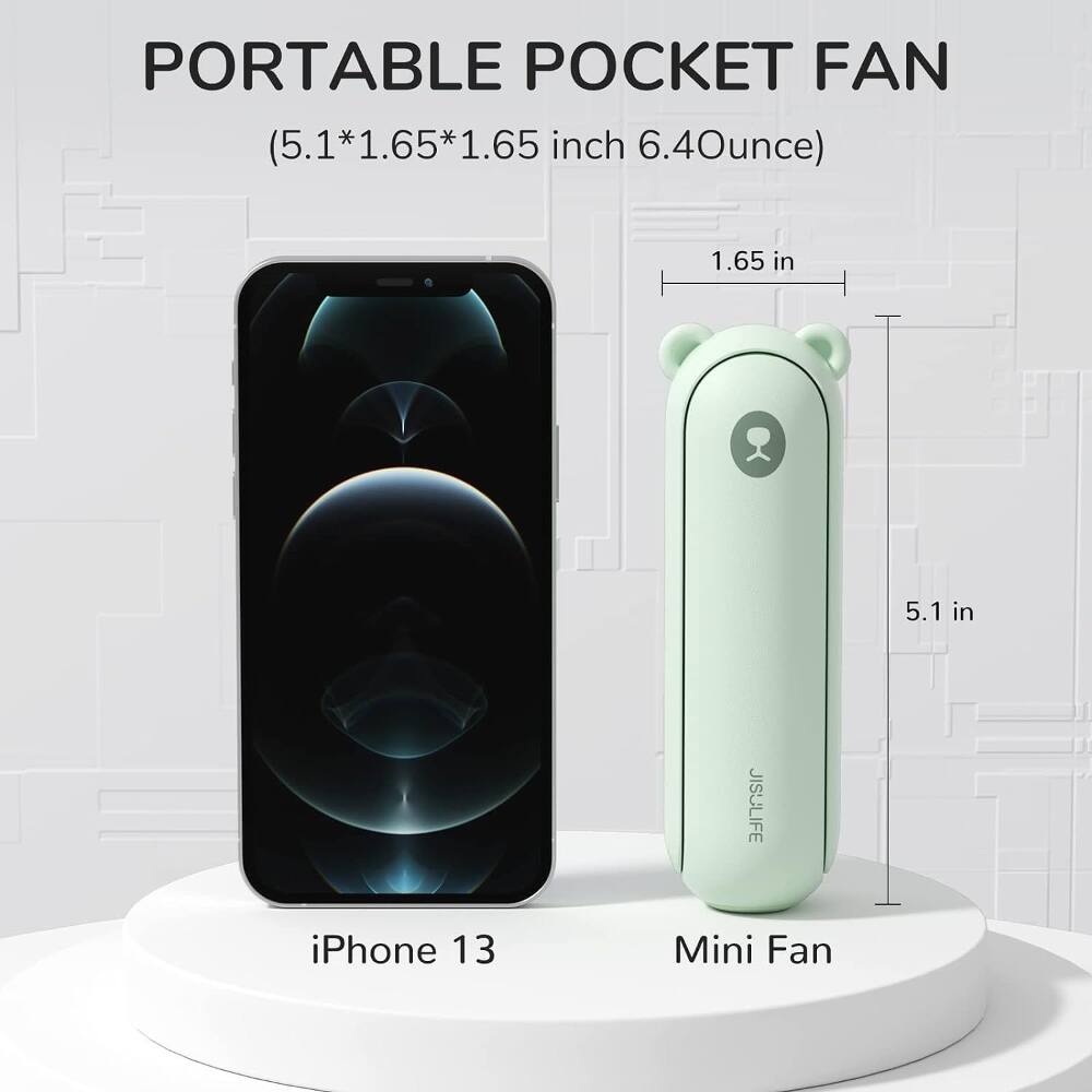 PORTABLE POCKET FAN (5.1*1.65*1.65 inch 6.4Ounce)  
iPhone 13 Mini Fan