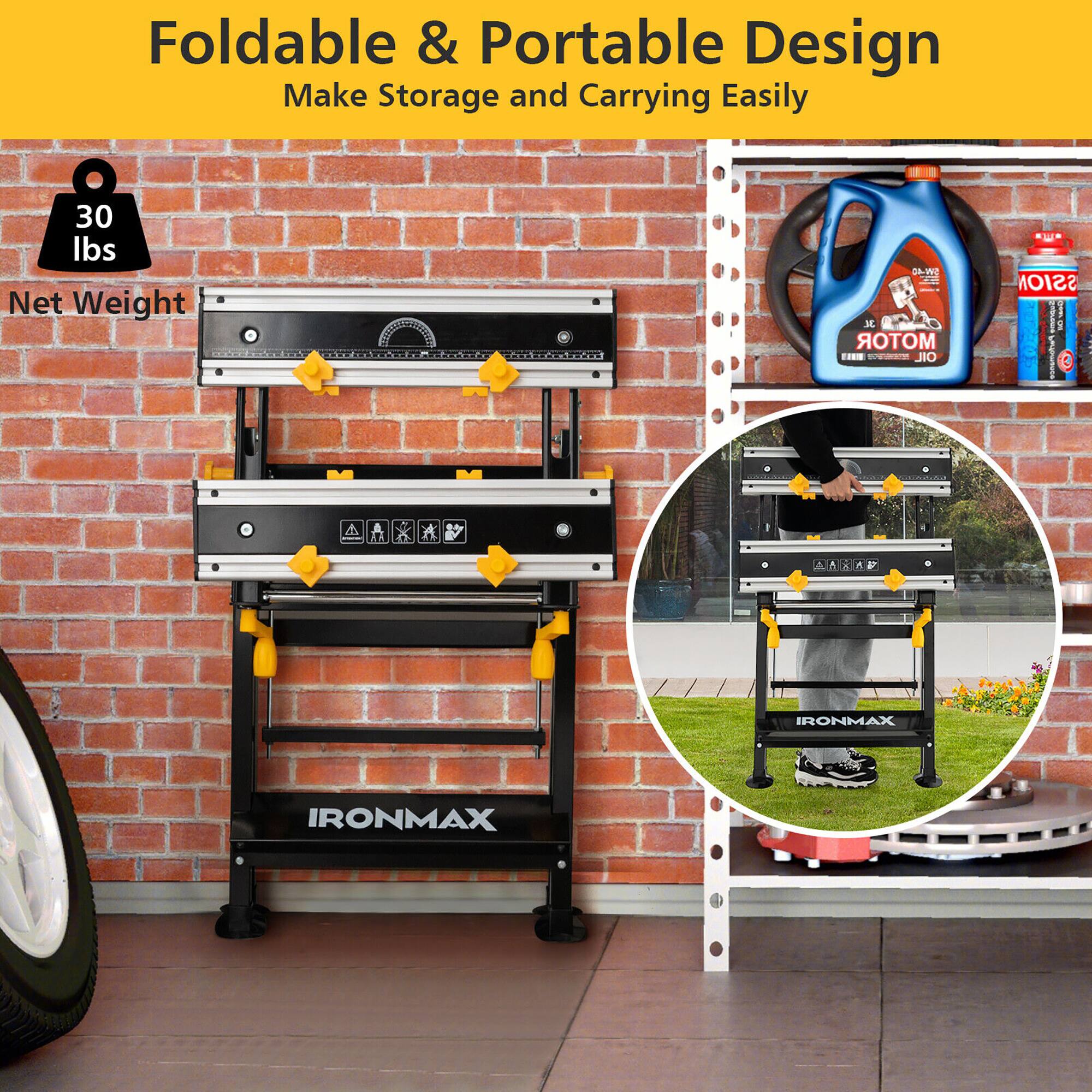 Foldable & Portable Design  
Make Storage and Carrying Easily  

30 lbs Net Weight  

IRONMAX  
IRONMAX