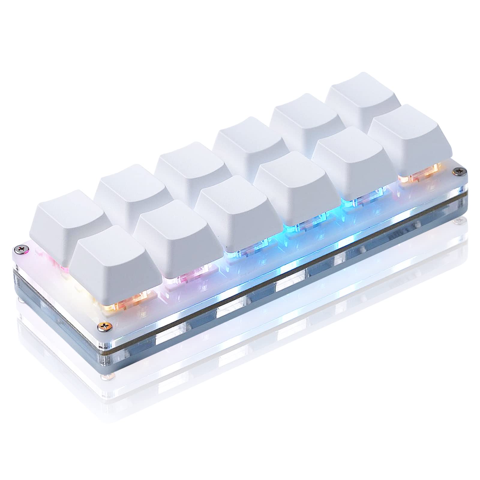 Front. Empire DigiLabs - Mechanical Gaming One Handed Keypad Usb c Wired Osu And Hot Swappable Keyboard - white.