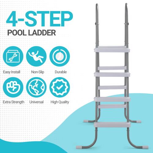 4-Step Pool Ladder

- Easy Install
- Non-Slip
- Durable
- Extra Strength
- Universal
- High Quality