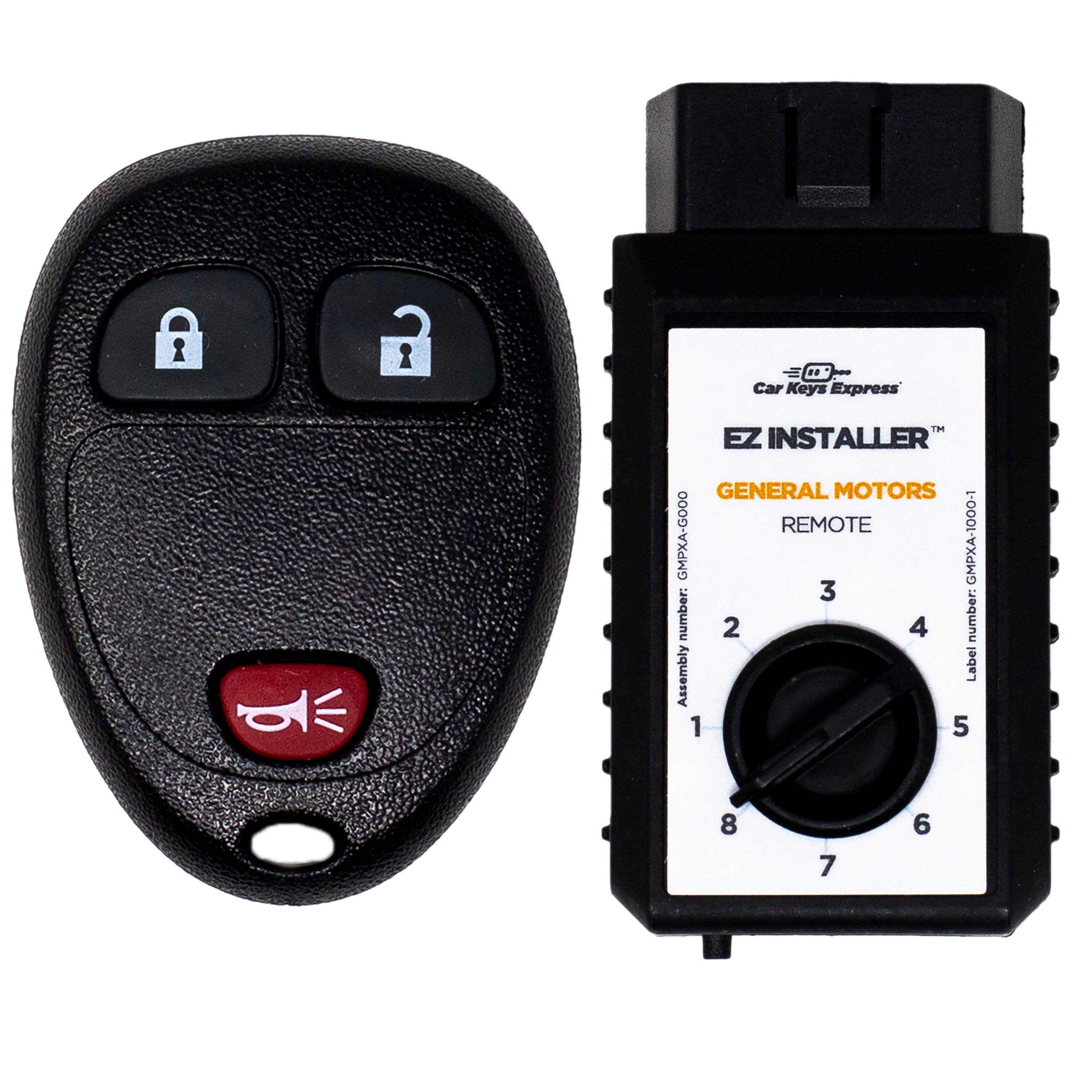 Car Keys Express  
EZ INSTALLER  
GENERAL MOTORS REMOTE  
GMPXA-G000 GMPXA-1000-1  

Assembly Label  
1 2 3 4 5 6 7 8  

Assembly number: GMPXA-G000  
Label number: GMPXA-1000-1