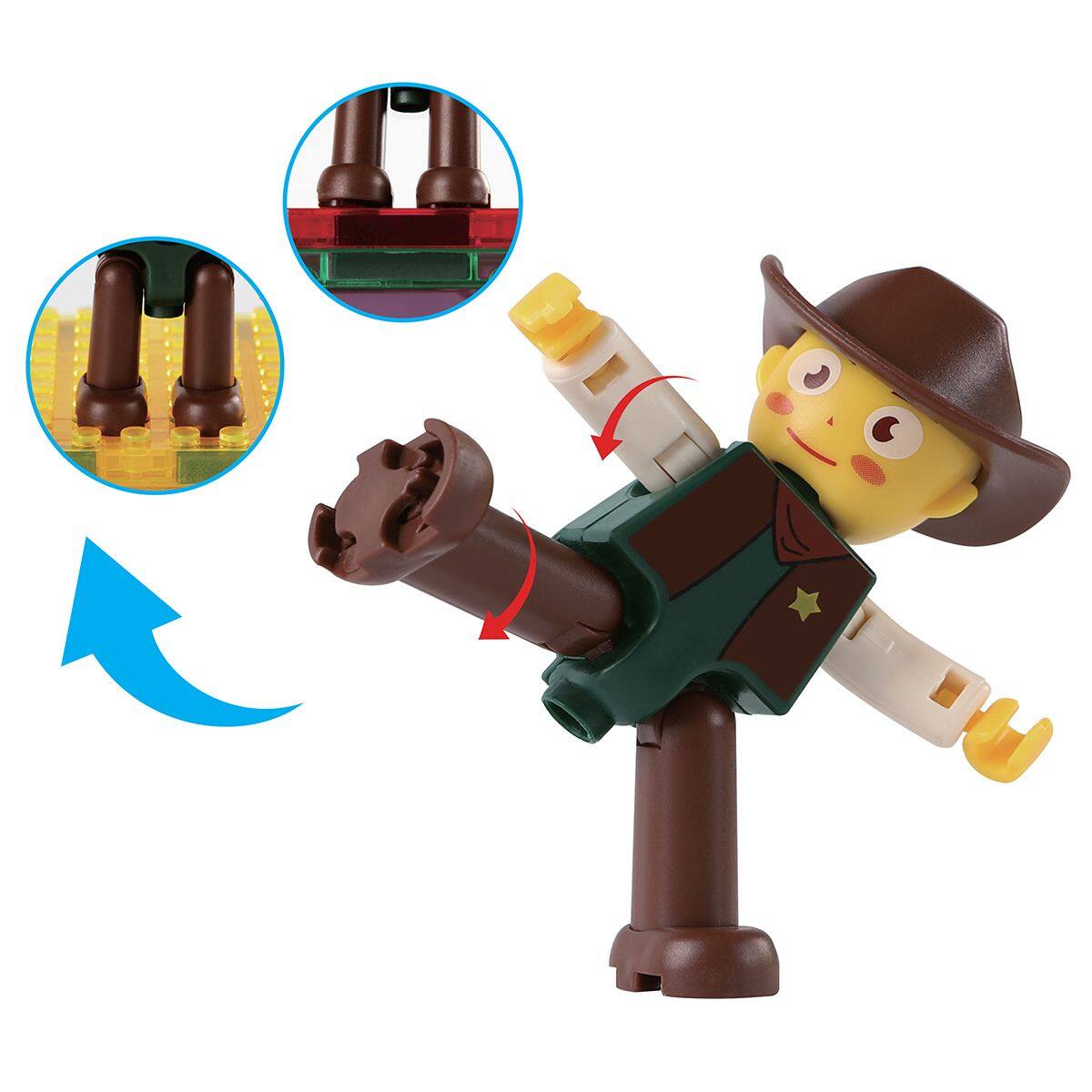 Alt View 5. PicassoTiles - Picassotiles 15 PC Character Figure Set, Magnetic Tiles and Brick Compatible for Kids 3+.