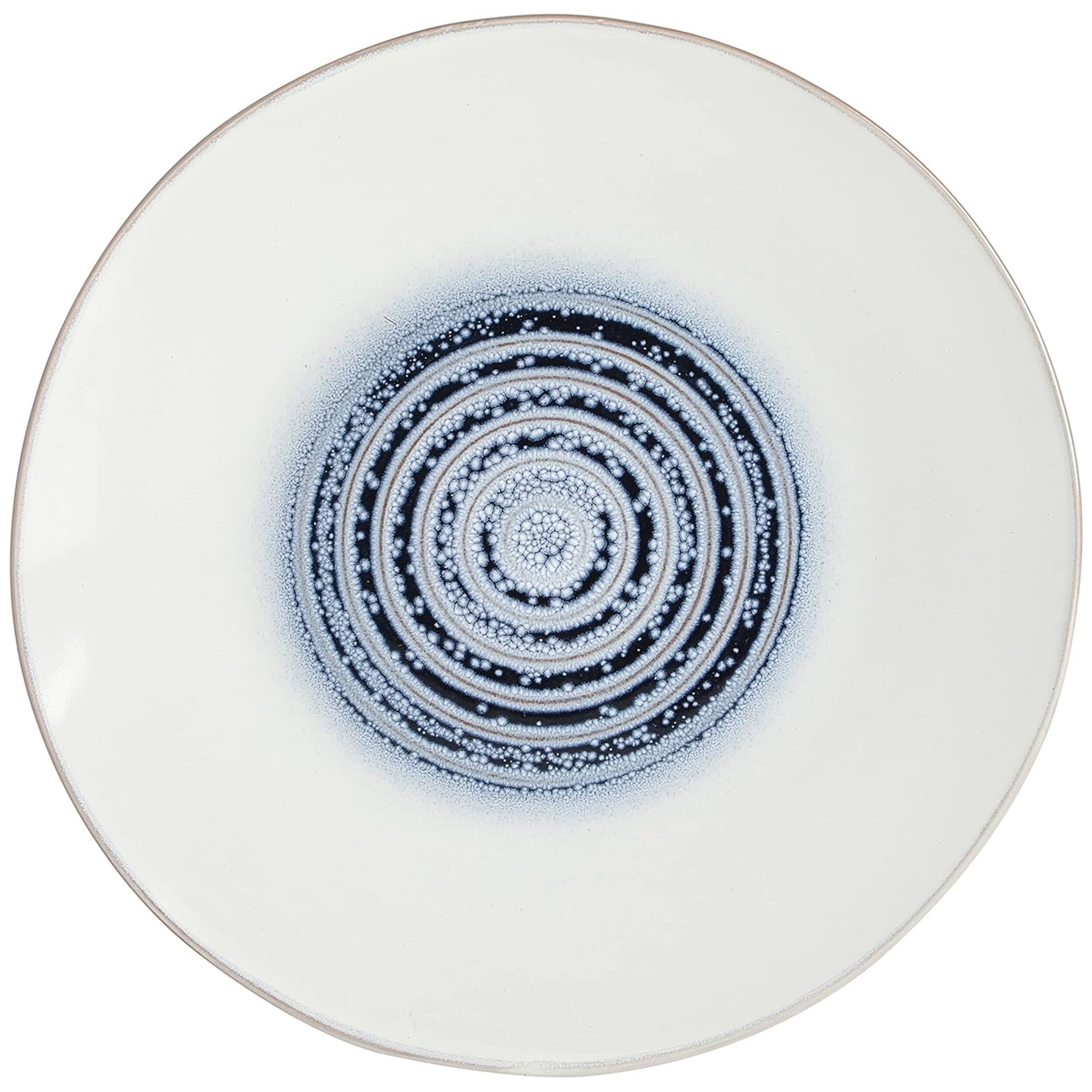 Gibson Elite Spiral Embossed 16 Piece Stoneware Dinnerware Set Blue ...