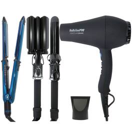 Babyliss - Pro LIMITED EDITION Porcelain Ceramic Styling Set with 1¼" Flat Iron - Black