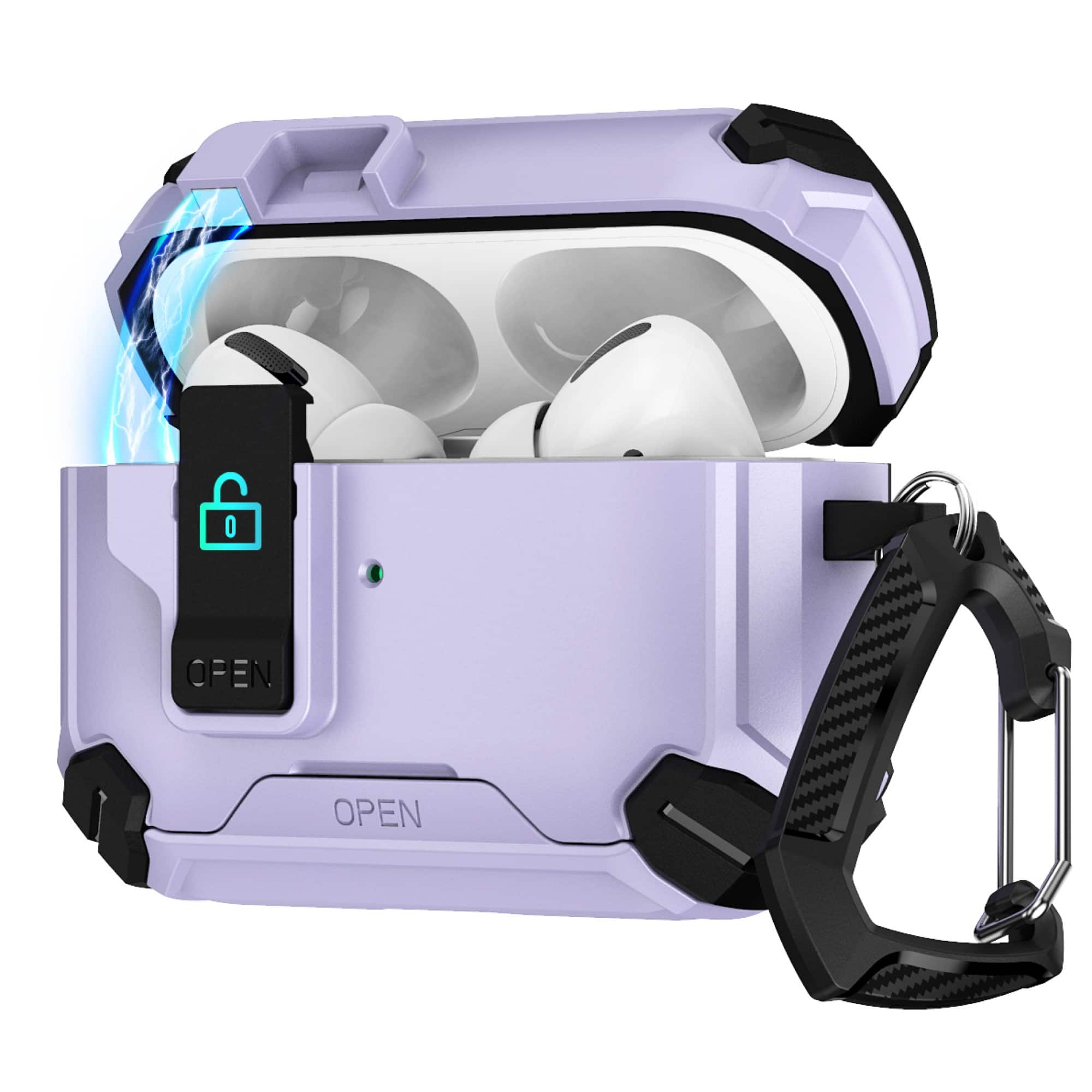 SaharaCase - Apple Airpods Pro 3 Heavy Duty Case | Compatible with Magsafe | Secure Lock | Raider Series - Purple Orchid