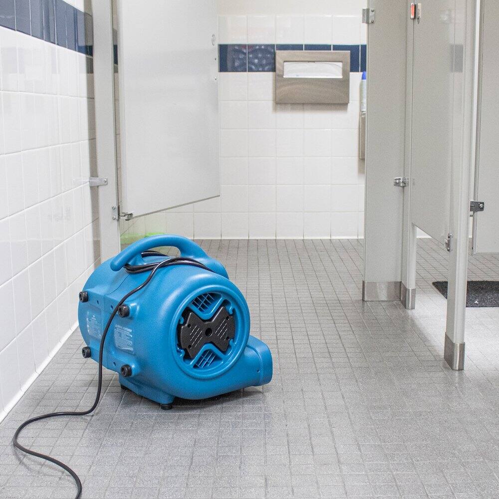 Alt View 6. XPOWER - 1 HP 3600 CFM 3 Speed Air Mover, Carpet Dryer, Floor Fan, Blower - Blue.