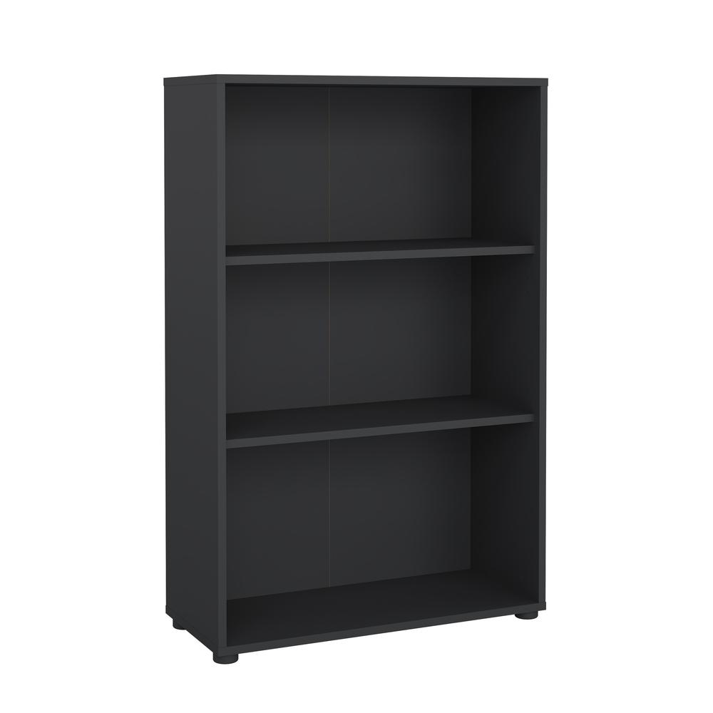 Left. Tvilum - Sign Adjustable 3 Shelf Bookcase, Open Storage Home Office Bookshelf, Matte Grey - Gray.