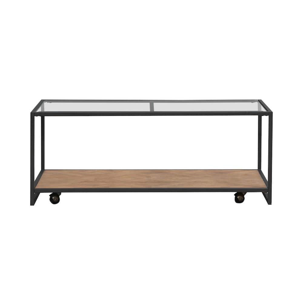 Liberty Furniture Industries - Bedford Cocktail Table for Living Room - Weathered Oak - Brown