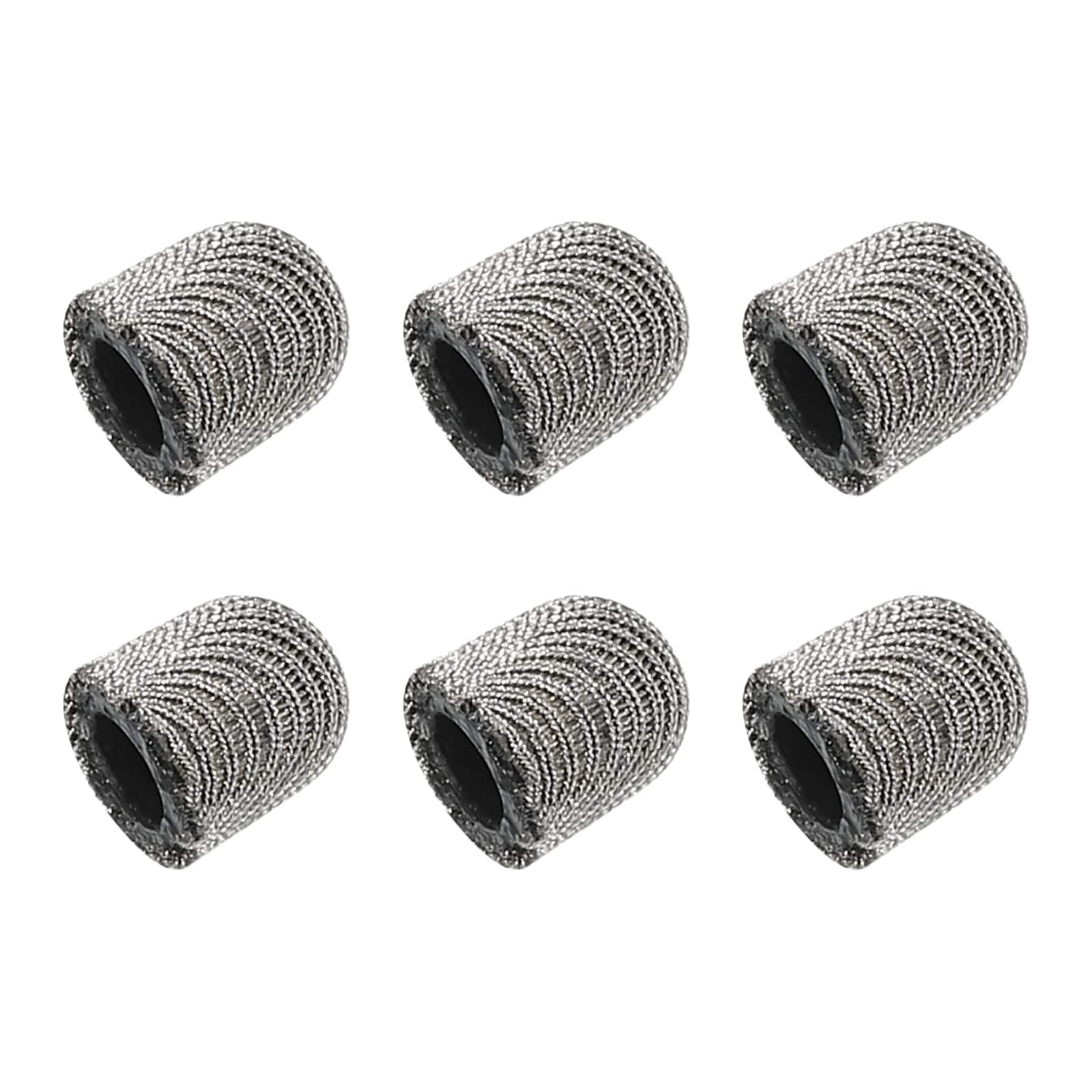 Unique Bargains - 6pcs 5mm Conductive Fiber Fine Tips Universal Replacement for Capacitive Touch Screen Stylus Pen - Silver Grey