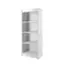 Angle. CorLiving - Hawthorne Collection 4 Shelf Floor-Standing Bookcase - White.