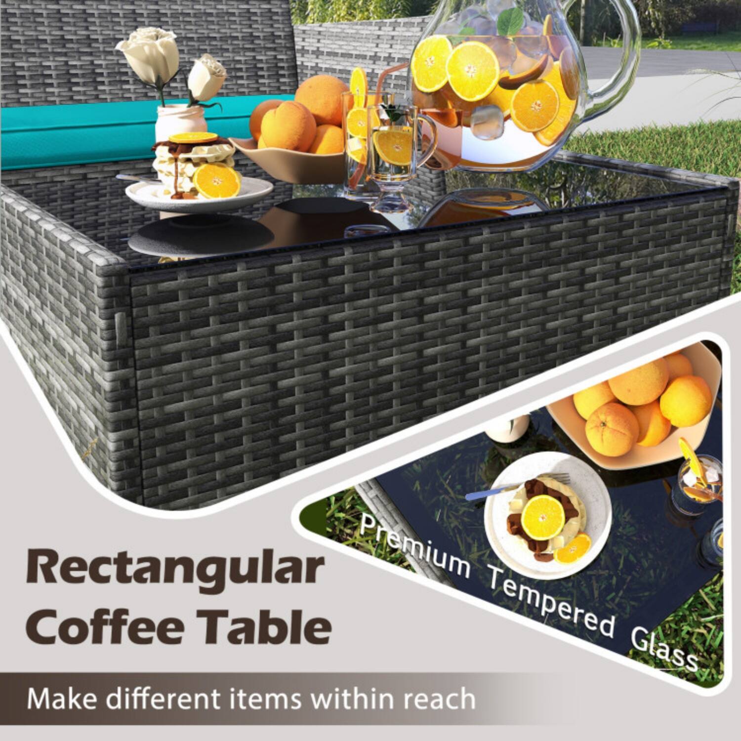 Rectangular Premium Coffee Table  
Tempered Glass  
Make different items within reach