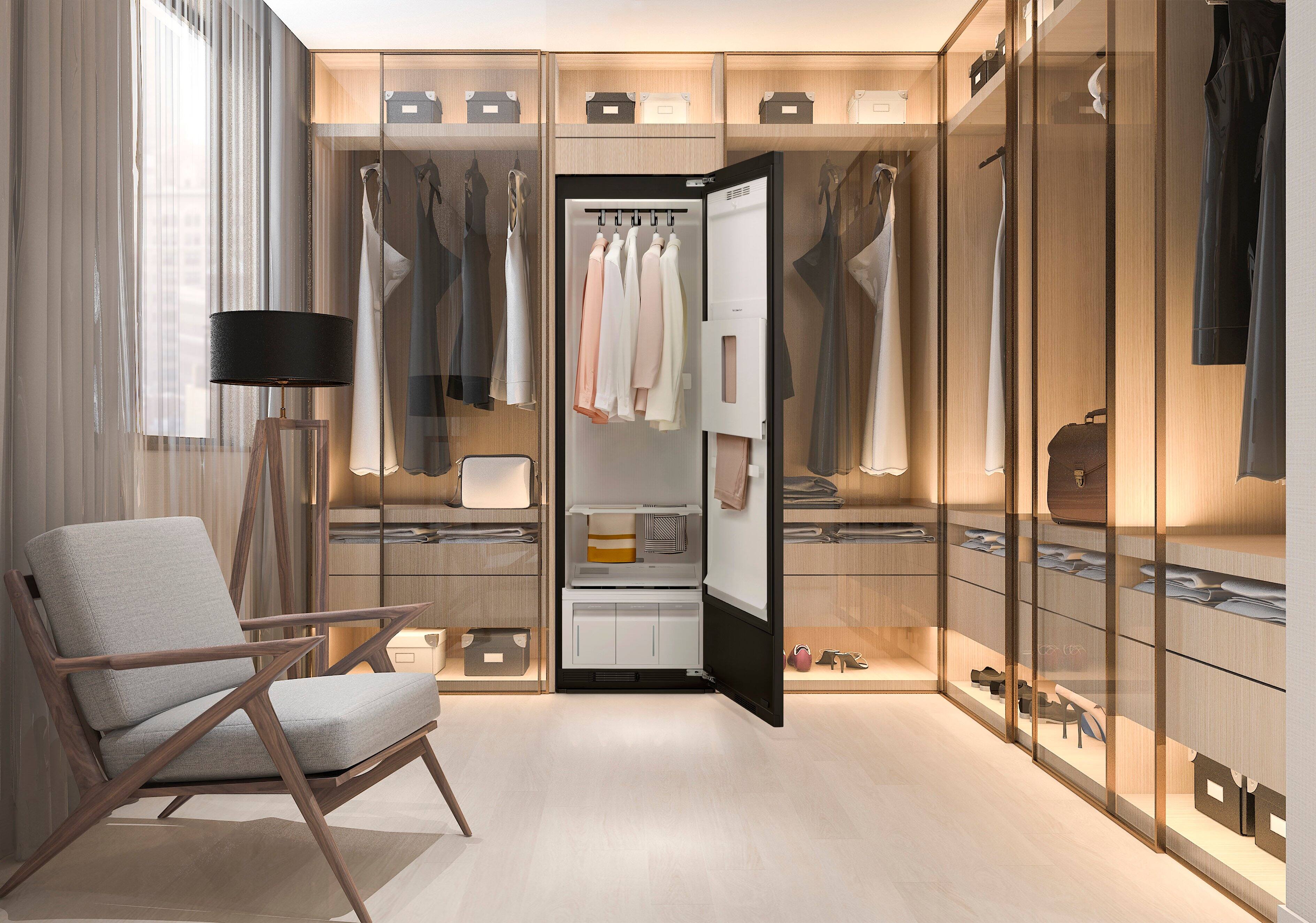 Alt View 20. LG - Styler Smart Steam Closet with Dual TrueSteam and and Dynamic MovingHanger - Beige.