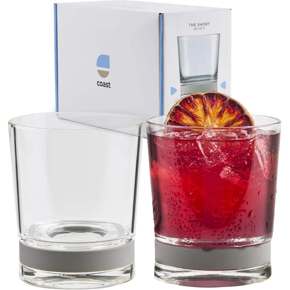 Coast - The Short Grey Stone Glass Pair - Clear