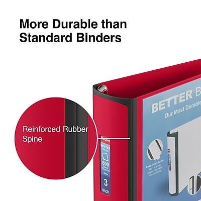 More Durable than Standard Binders

Reinforced Rubber Spine

BETTER BINDER
Our Most Durable

600
3 Inch