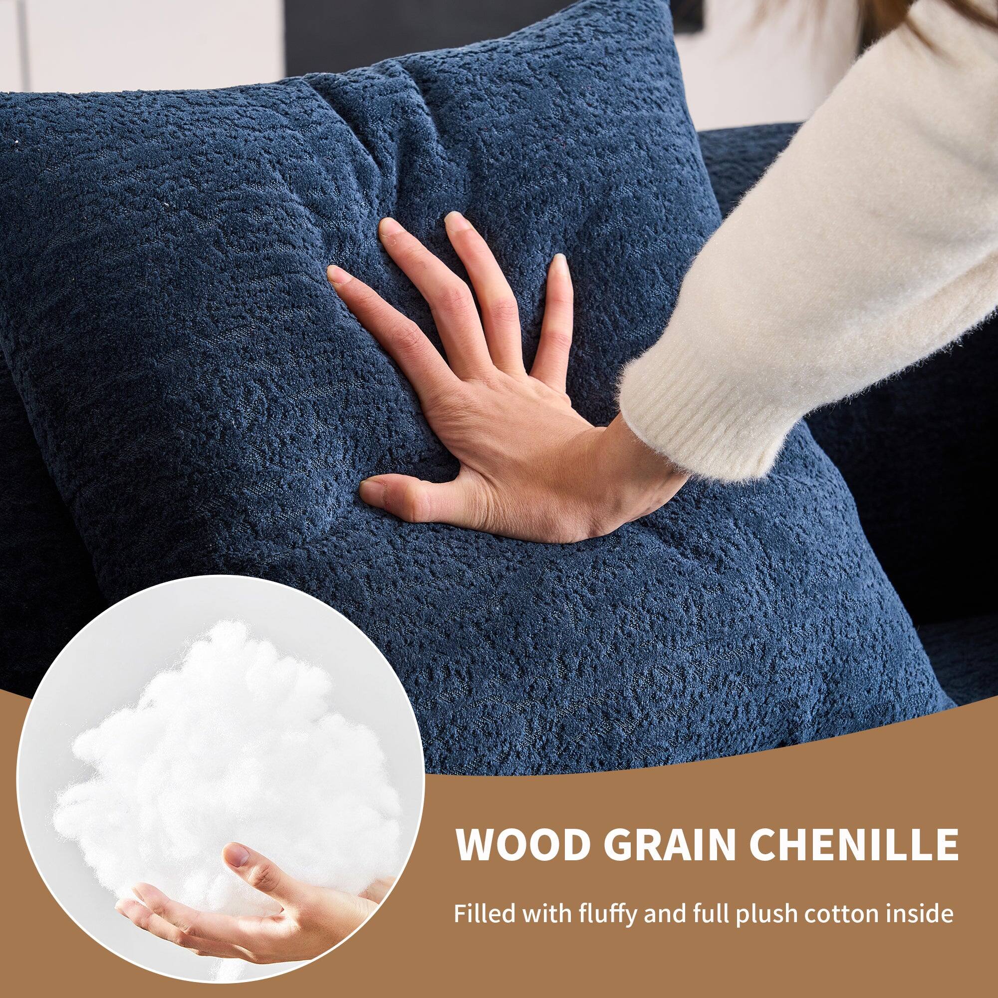WOOD GRAIN CHENILLE  
Filled with fluffy and full plush cotton inside