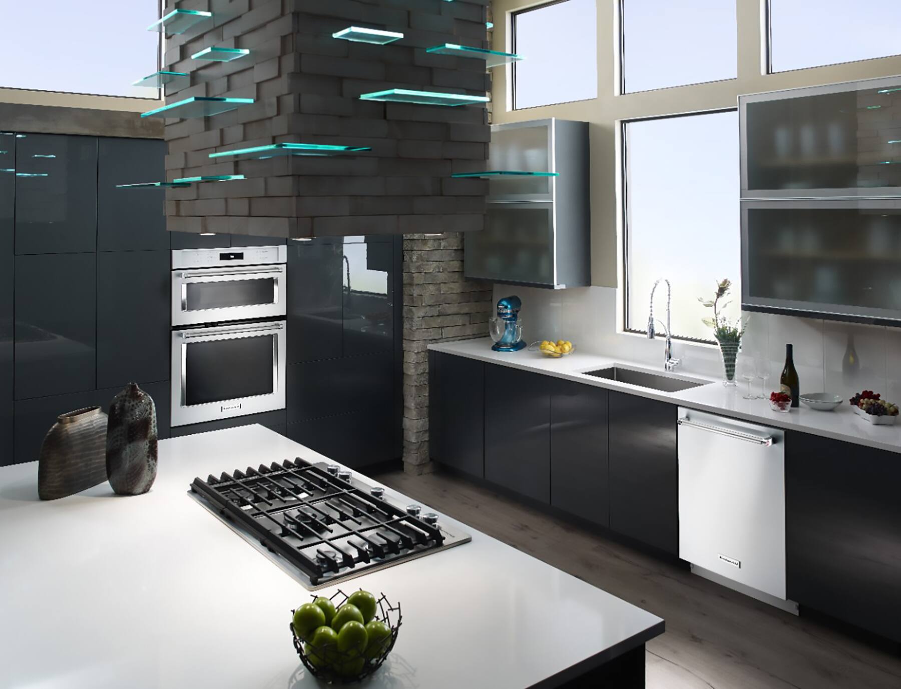 Alt View 20. KitchenAid - 30" Built-In Gas Cooktop - Stainless steel.