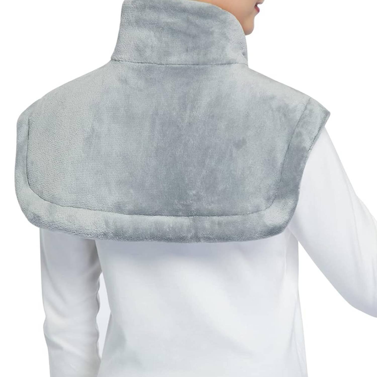 Front. Acekool - 22"x19" Electric Fast Heating Pad for Neck & Shoulders, Best Gifts for Pain Relief - Grey.