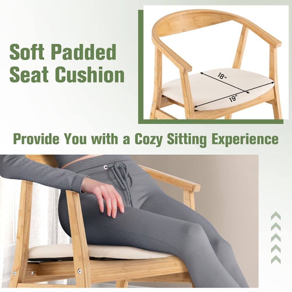 Soft Padded Seat Cushion  
Provide You with a Cozy Sitting Experience