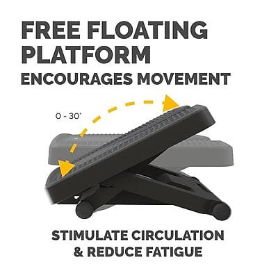 FREE FLOATING PLATFORM  
ENCOURAGES MOVEMENT  

0 - 30°  

STIMULATE CIRCULATION & REDUCE FATIGUE
