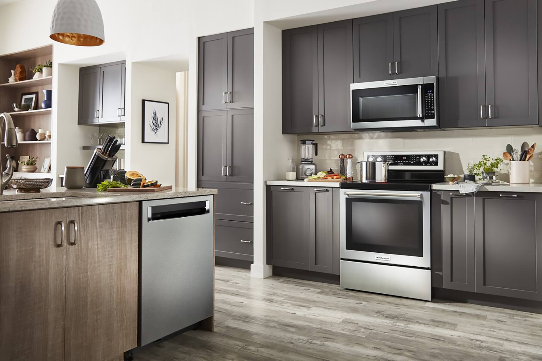 Alt View 29. KitchenAid - 24" Top Control Built-In Stainless Steel Tub Dishwasher with 3rd Rack, Ultra-Bright LED Lighting, 44dBA - Stainless steel.