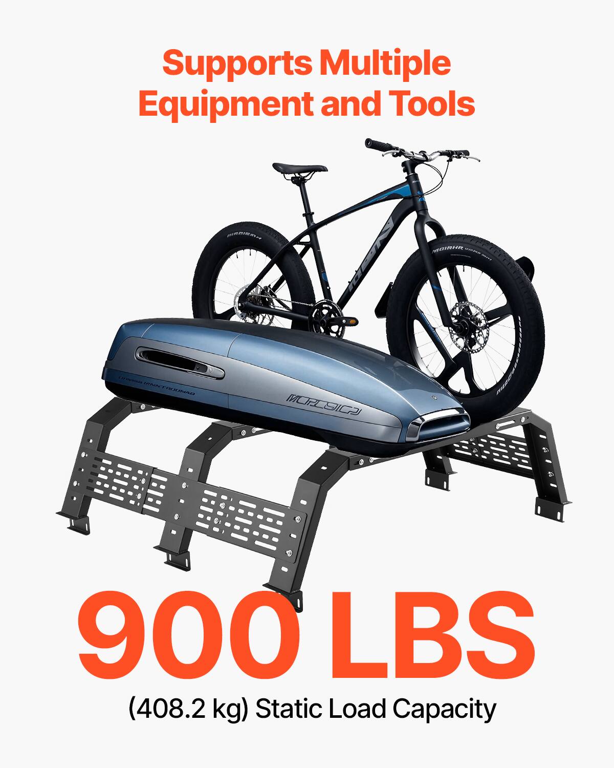 Supports Multiple Equipment and Tools

900 LBS  
(408.2 kg) Static Load Capacity
