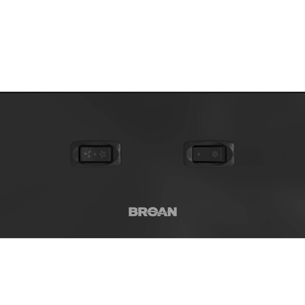 Alt View 7. Broan - Broan-NuTone 30-Inch Under Cabinet Range Hood, ENERGY STAR, 350 Max Blower CFM - Black.
