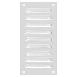 Unique Bargains - 8"x4" Aluminum Vent Cover, Screen Air Grille Ventilation Cover HVAC Louvered Grill Built-in Mesh for Home - Silver