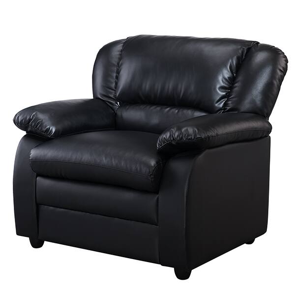 Angle. Kings Brand Furniture - Kings Brand Furniture Abanda Leather Arm Chair - Black.