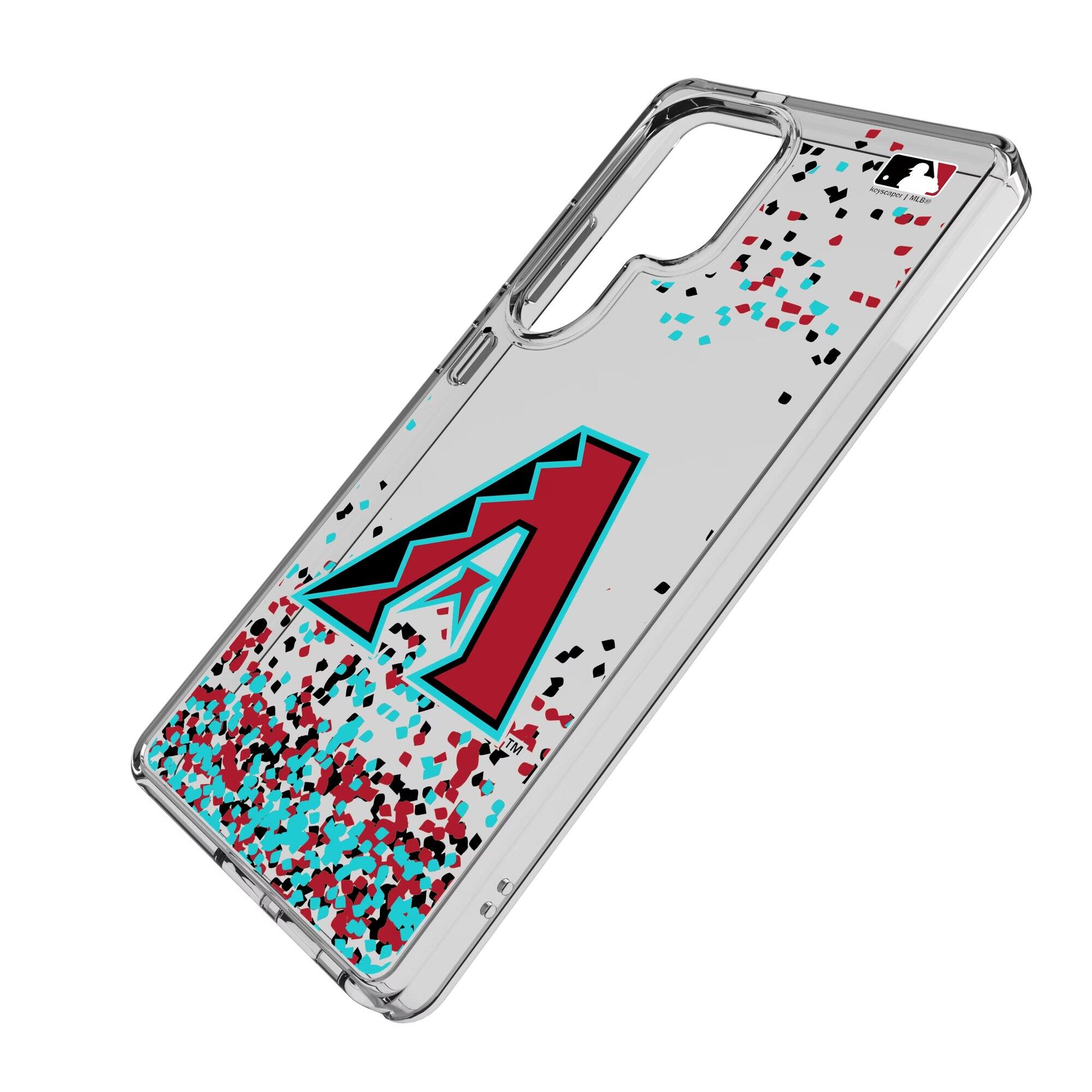 Alt View 1. Keyscaper - Arizona Diamondbacks Galaxy S8 Confetti Design Clear Case - S22 - Multicolor.